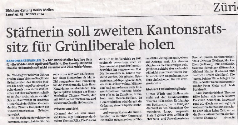 Stäfnerin soll zweiten Kantonsratssitz für Grünliberale holen